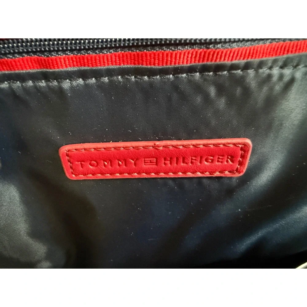 Tommy Hilfiger TH Monogram Mini Backpack Black White Logo Bag Charm
